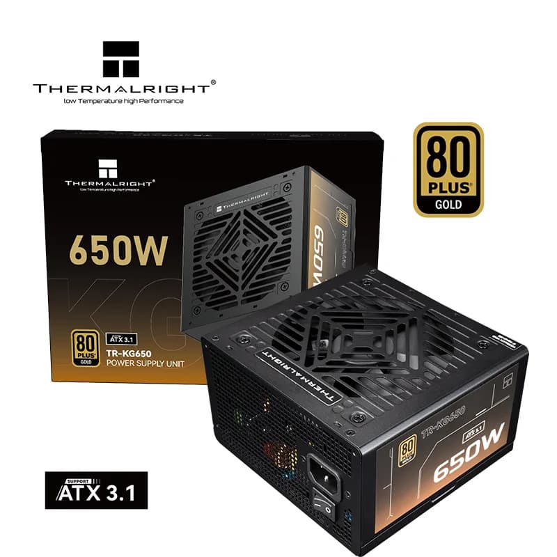 SURSA Thermalright "TR-KG650", 650W, certificare 80 Plus Gold, modular, LLC, DC to DC, fan 120mm, negru, "TR-KG650" — miniatură