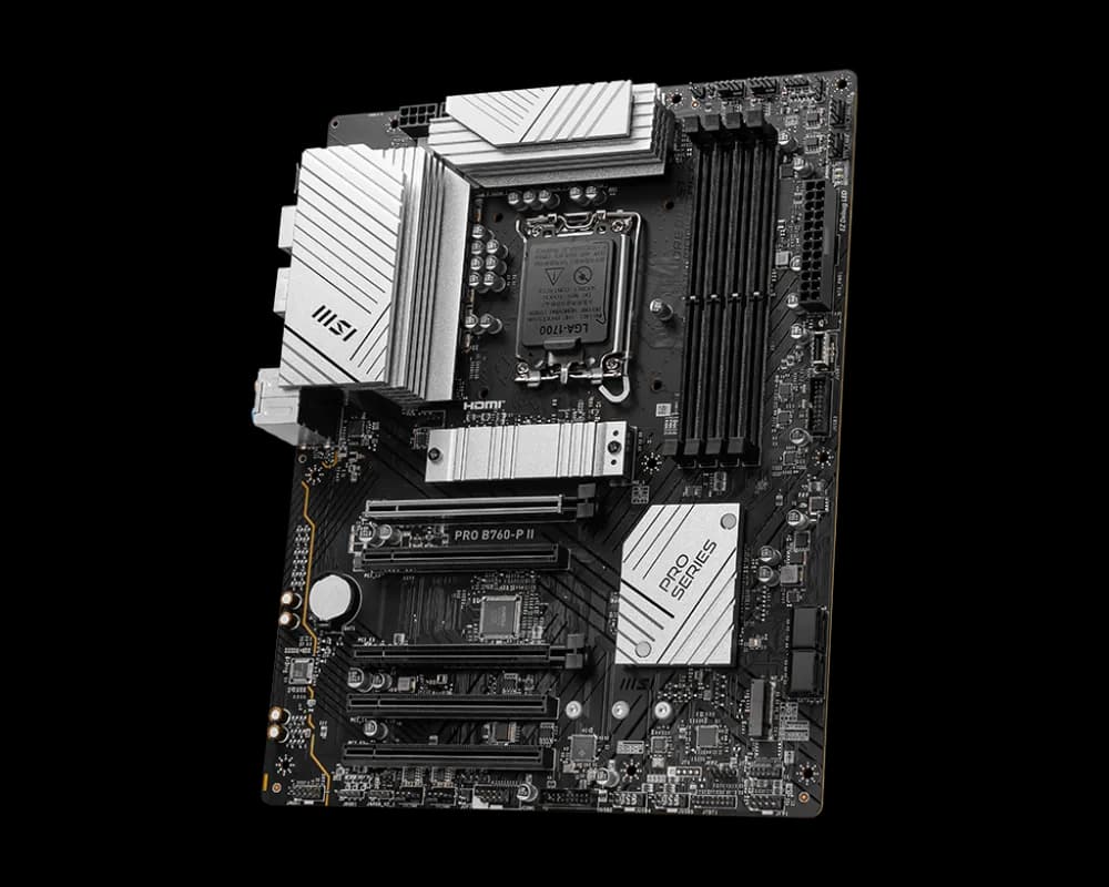 MSI PRO B760-P II, ATX, LGA 1700, Dual Channel DDR5, 4xDDR5, 5x PCIe x16 slots, 2x M.2 slots, 1x HDMI, 1xDP, 2x USB 2.0, 2x USB 5Gbps, 1x Type-C, 7.1 HD Audio, 2.5G LAN, 3Y "PRO_B760-P_II" — miniatură