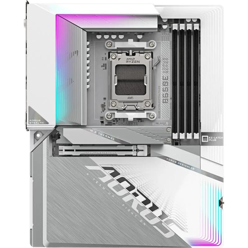 Placa de baza Gigabyte B650E AORUS STEALTH ICE, Socket AM5, DDR5, ATX — miniatură