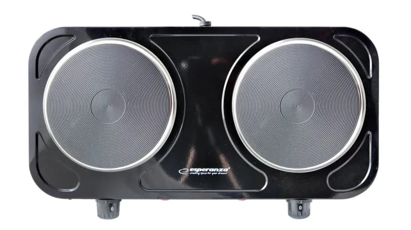 Plita electrica Esperanza Cotopaxi EKH010K 2000W 2x15.5cmNegru "EKH010K" — miniatură