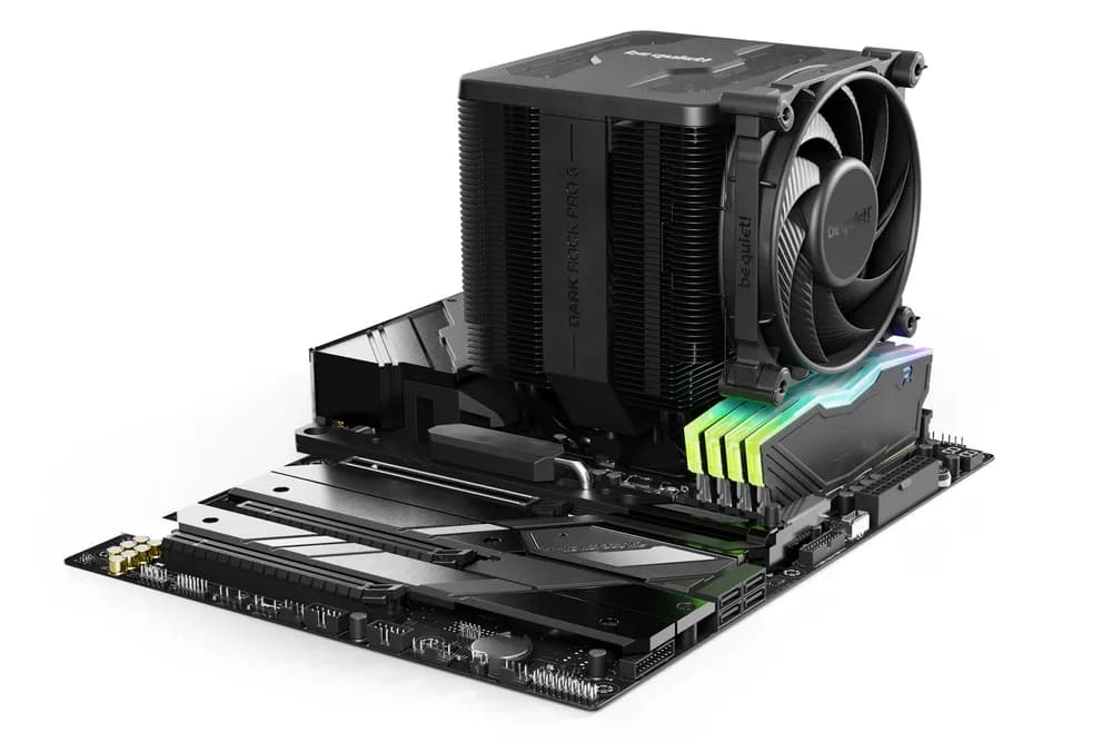 COOLER be quiet "Dark Rock Pro 5",racire aer, Ø6 mm×7 pcs heatpipe,skt. Intel LGA 1700/1200/115x, AMD: AM5/AM4, fan 1x120mm + 1x135mm, 2000 rpm, conectare 4-pin PWM, LED "BK036" — miniatură
