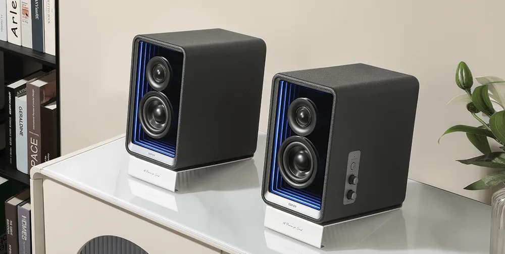 BOXE EDIFIER 2.0, RMS: 70W (2 x 15W, 2 x 20W), Bluetooth 5.3, USB-C, USB-A, AUX, sub-out, GaN charger 65W, black, "QR65-BK" — miniatură