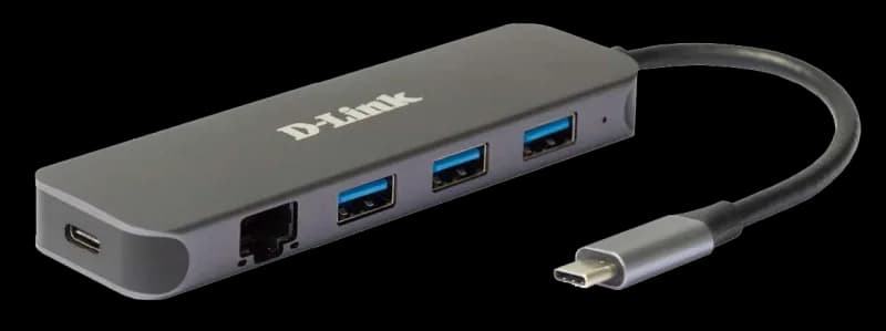 Docking station D-Link DUB-2334, USB Type-C, 60W, Gri