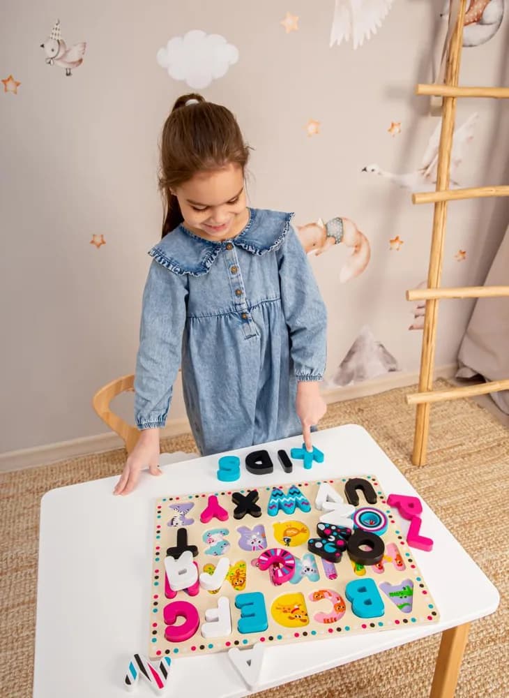 PLACA DE SORTARE ABC, JUCARIE LEMN — miniatură