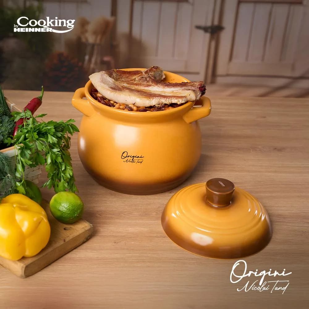 OALA CERAMICA CU CAPAC, 17x18 CM, 4.5 L, NICOLAI TAND, ORIGINI, COOKING BY HEINNER — miniatură