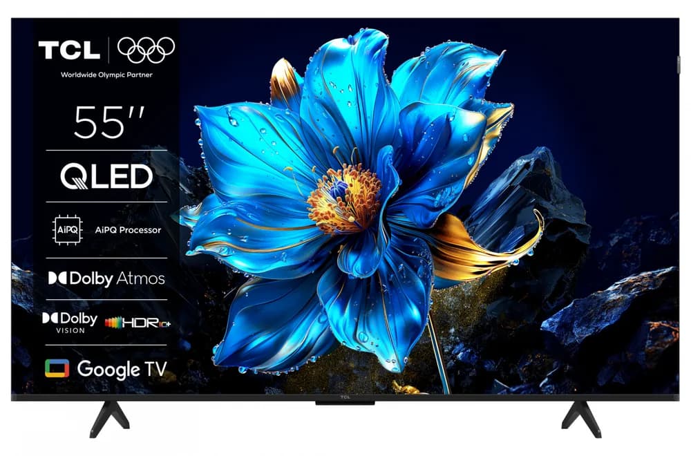 Televizor TCL QLED 55P7K, 139 cm, Smart Google TV, 4K, Clasa F