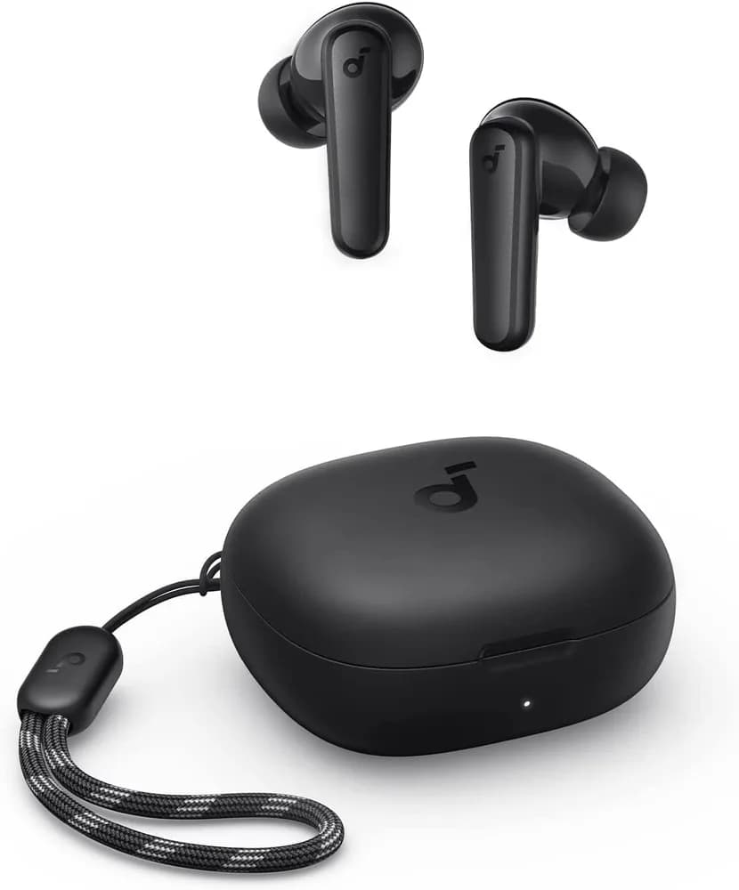 Casti TWS Anker "R50i", tip butoni, utilizare multimedia, Bluetooth 5.3, 2 x mic, durata baterie pana la 30 ore, IPX5, negru, "A3949G12" - 0194644199432