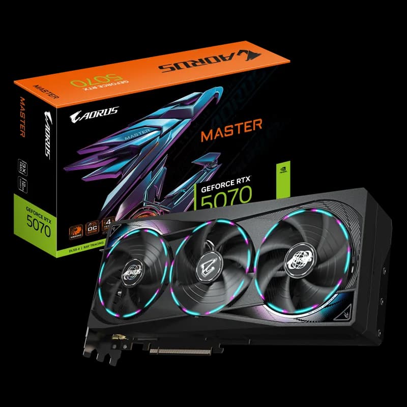 Placa video Gigabyte AORUS GeForce RTX 5070 MASTER, 12GB GDDR7, PCI Express 5.0, 192bit