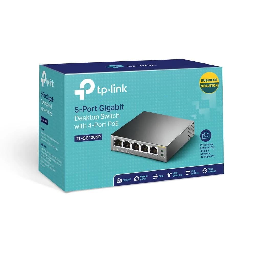 Switch TP-LINK TL-SG1005P, 5 port, 10/100/1000 Mbps — miniatură