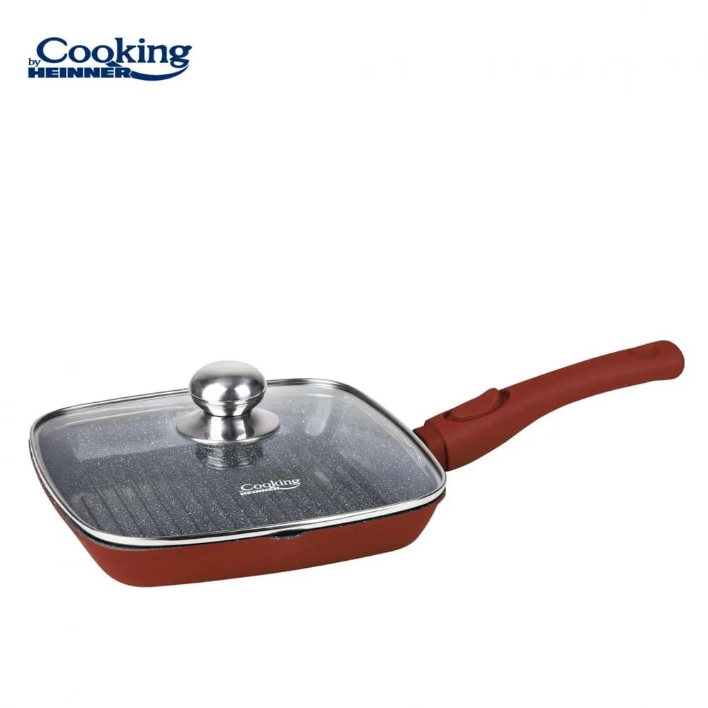 TIGAIE GRILL ALUMINIU TURNAT+CAPAC 24x4 CM,CALABRIA, COOKING BY HEINNER — miniatură