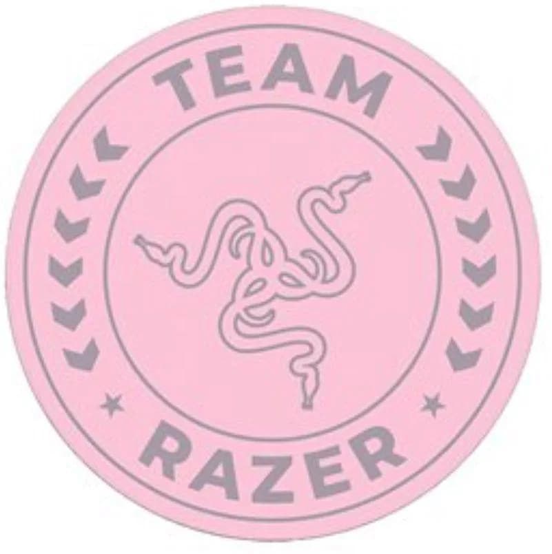 Covor de podea Razer Team, stratul superior: 100% catifea din poliester reciclat, stratul central: 100% material netesut reciclat, stratul inferior: strat de bază antiderapant din silicon, roz