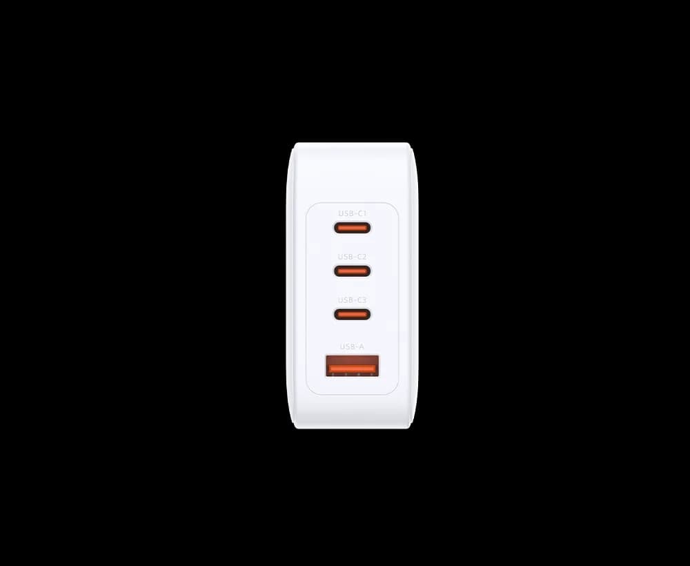 INCARCATOR retea D-Link, Quick Charge GaN PD 3.1 / QC 4.0 140W, 3 x USB Type-C 28.0V@5.0A max, 1 x USB 12.0V@2.5A, alb "DCF-141" — miniatură