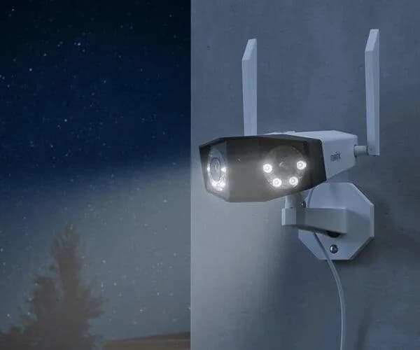 Camera de supraveghere Reolink Duo 2 WiFi; DUO SERIES W730 Senzor: 1/2.7" CMOS Rezolutie video: 8 Megapixeli (4608x1728 pixeli) Cadre/secunda: 20 FPS Lentila fixa: 3.2mm Diafragma: F2.0 Unghi de vizualizare: orizontal: 180°/ vertical: 60° Distanta iluminator IR: 30 m Numar LED-uri IR: 6 Microfon si