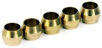 Piesă imprimantă 3D Microswiss Micro Swiss Spare 4 mm brass Compression Sleeves (Pack of 5)