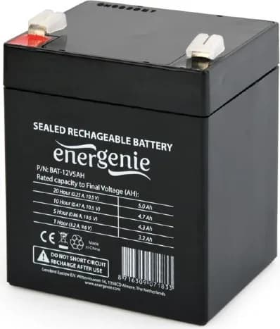 ACUMULATOR UPS GEMBIRD 12V / 5Ah, terminal F2(T2), dimensiune: 90x70x101mm, inaltime+terminal: 107mm, "BAT-12V5AH"