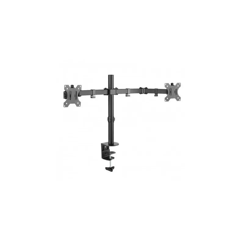 Suport de birou pentru 2 monitoare, 13-32 inch(33cm-81cm), reglabil, capacitate sustinere 8KG/monitor, Negru, Nexio "NX-LDT12-C024N"