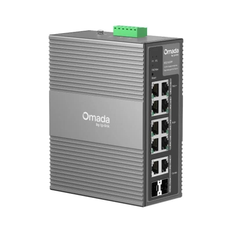 Omada 10-Port Gigabit Industrial Easy Managed Switch with 6-Port PoE+ and 2-Port PoE++ PORT: 2× Gigabit PoE++ Port, 6× Gigabit PoE+ Ports, 2× Combo Gigabit RJ45/SFP Ports SPEC: 802.3af/at/bt type3, Up to 240 W PoE Power(Depends on power input specifications), -40-75 ℃ Operating Temperature
