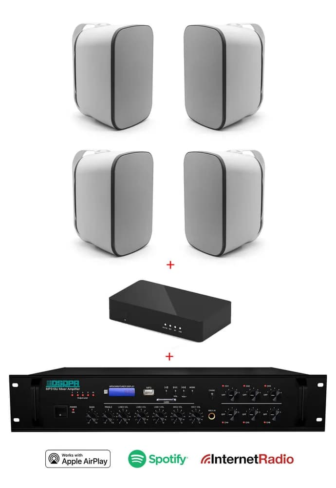 Pachet Sonorizare Terasa 100V, cu streaming wireless, 80W - TG26
