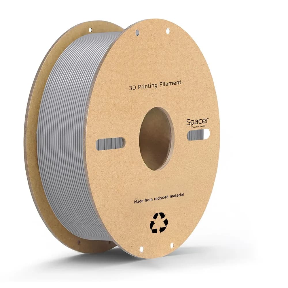 FILAMENT Spacer pt. imprimanta 3D - PETG, 1.75mm diamentru, 1Kg / bobina, topire 225-255 grC, grey, "SPPF-3DP-PETG1.75-01-GR"