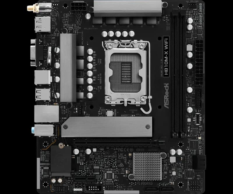 Placa de baza ASRock H810M-X WiFi, Socket 1851, DDR5, Micro-ATX