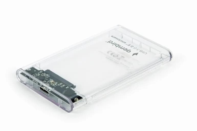 RACK extern GEMBIRD, extern pt. HDD, 2.5 inch, S-ATA, interfata PC USB 3.0, plastic, alb transparent, "EE2-U3S9-6"