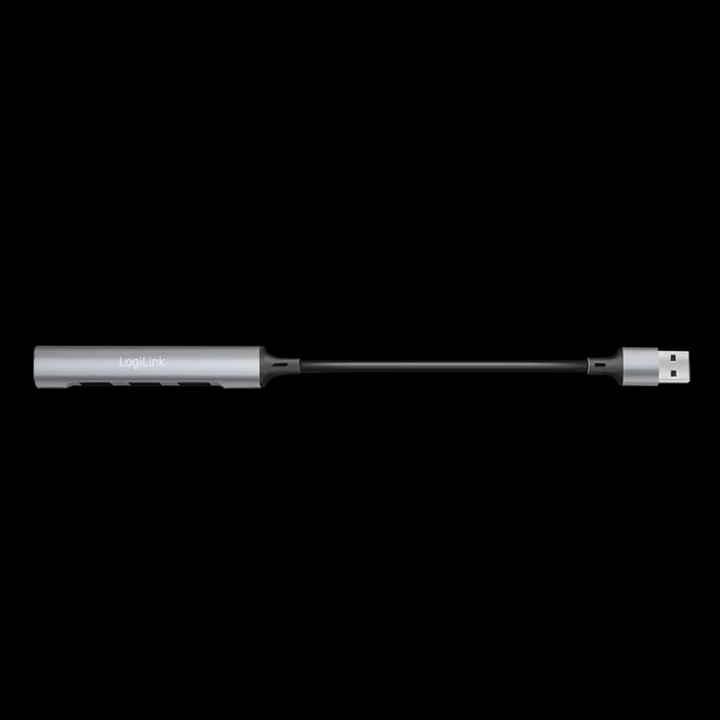 HUB extern LOGILINK, porturi USB: USB-A 3.0 x 1 + USB-A 2.0 x 3, conectare prin USB-A, aluminiu, prot. supracurent, supratensiune, gri, "UA0391" — miniatură