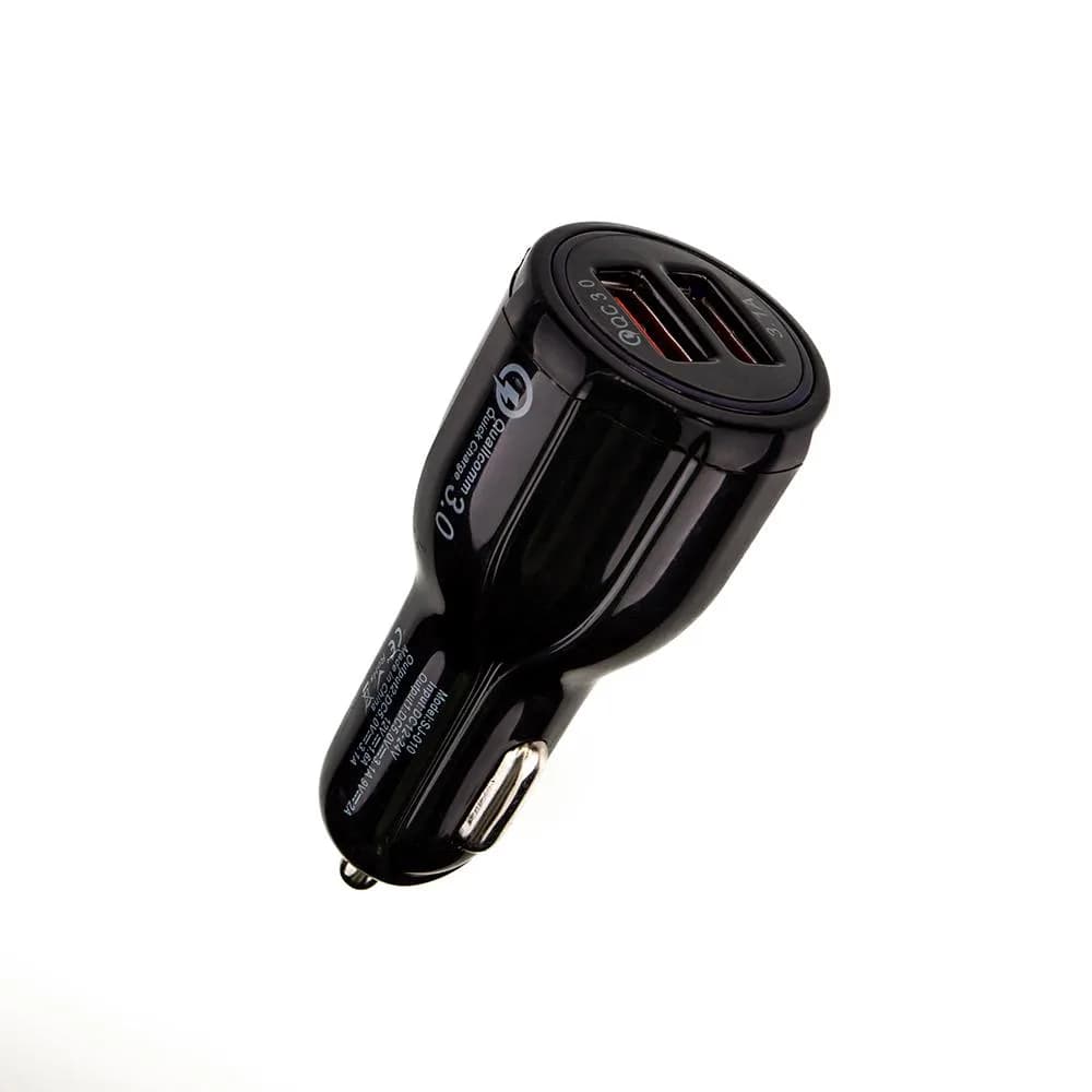 Incarcator Auto SPACER SP-QC-30, 33W, 2 porturi, Negru