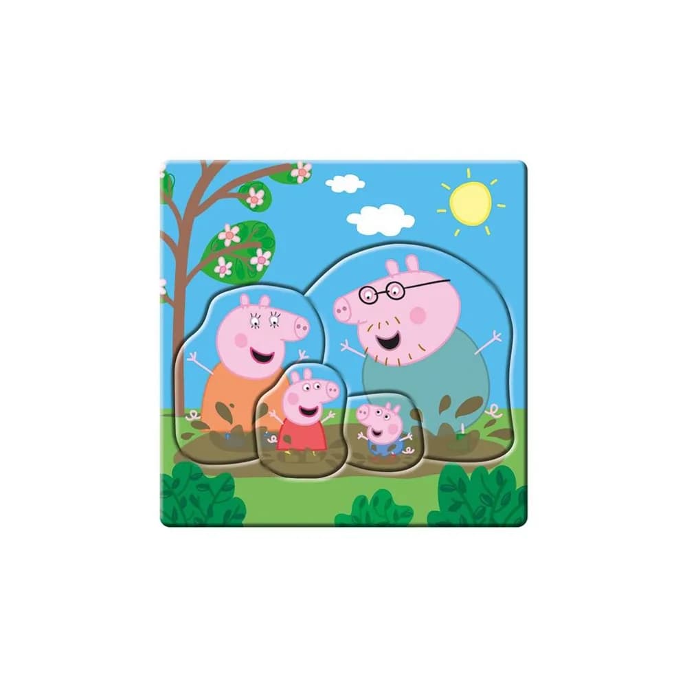 Puzzle 3 in 1, Peppa Pig - DINO TOYS — miniatură