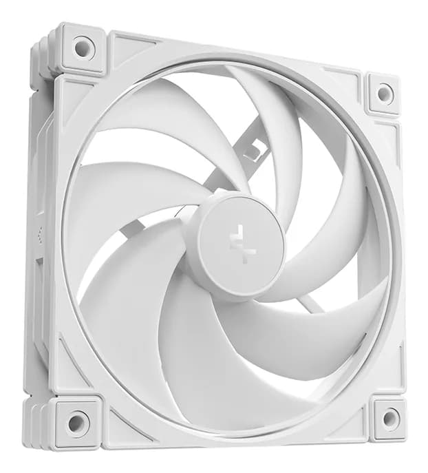 Ventilator DeepCool "FD12 WH V2", 120mm, 500 - 2500 RPM, hydro bearing, 79 cfm, 4-Pin PWM, alb, "R-FD12V2-WHNPN1-G" — miniatură
