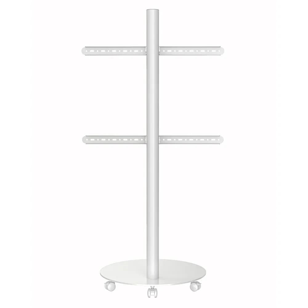 Stand TV mobil pe roti, reglabil, 32-70 inch(81cm-178cm), baza rotunda, capacitate sustinere 45KG, Alb, Techly, ICA-TR102W "ICA-TR102W" — miniatură