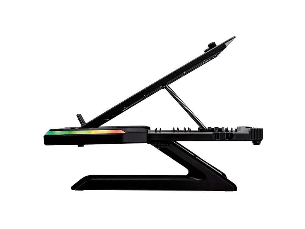 STAND Notebook Verbatim Portus X1 Foldable Laptop Stand with RGB "48842" — miniatură