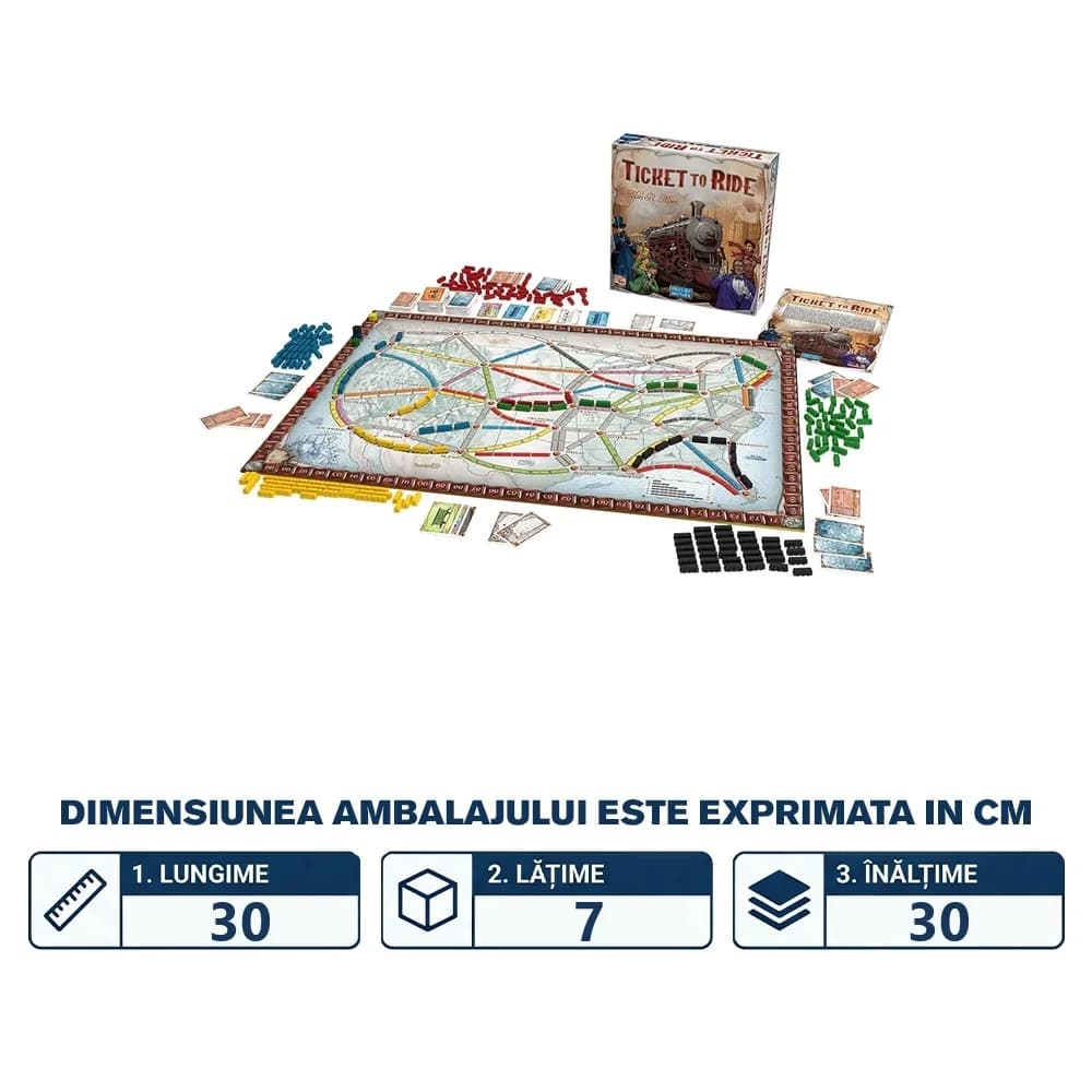 Joc de societate - Ticket to Ride, limba romana, Asmodee - BLACKFIRE — miniatură