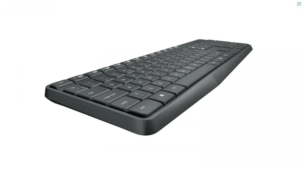 Kit wireless tastatura si mouse Logitech MK235, taste numerice, gri — miniatură