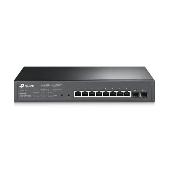 SWITCH TP-LINK " TL-SG2210MP " POE 10 porturi Gigabit (8 PoE+), IEEE 802.3at/af, carcasa metalica "SG2210MP"