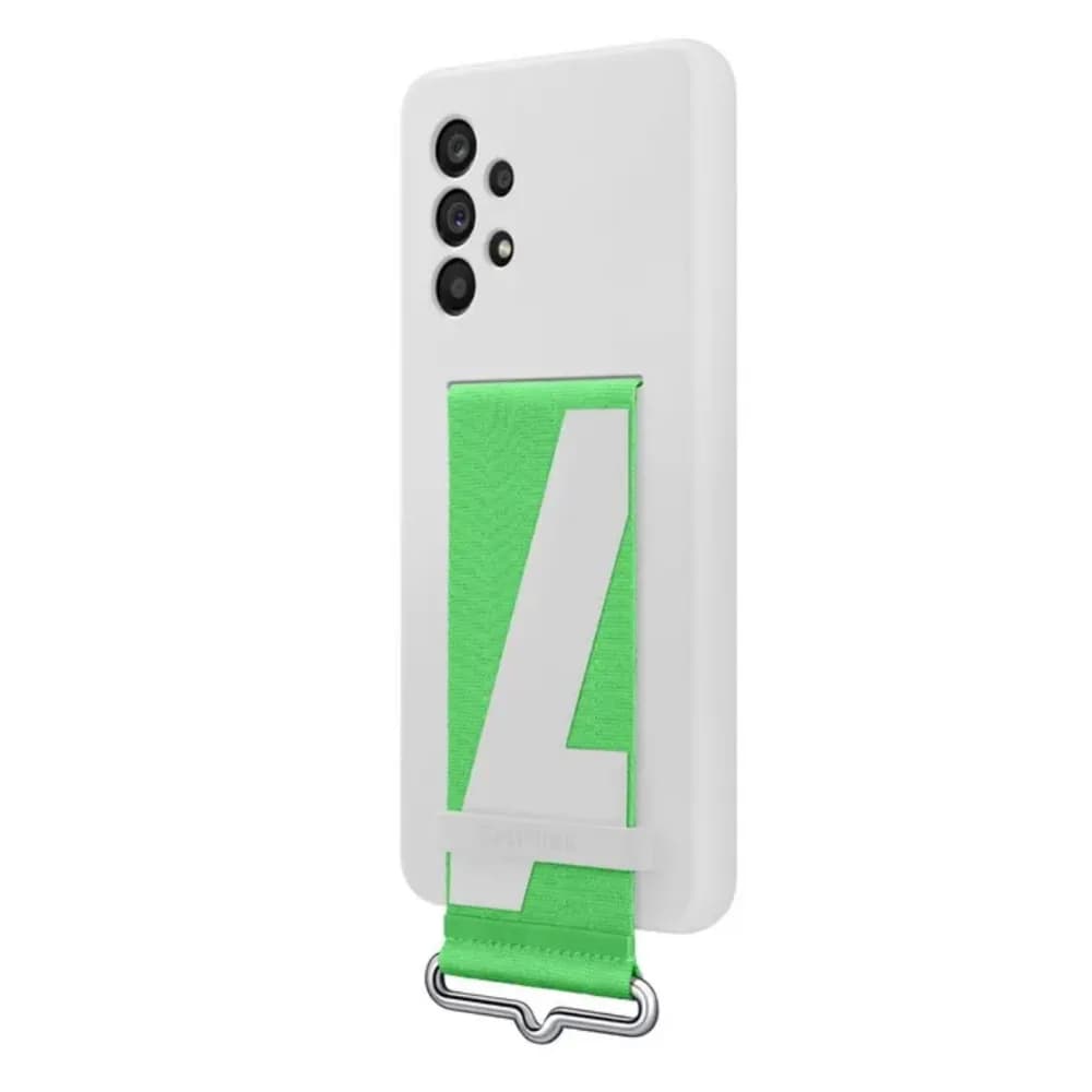 Galaxy A53 (5G); Silicone Cover with Strap; White "EF-GA536TWEGWW" — miniatură