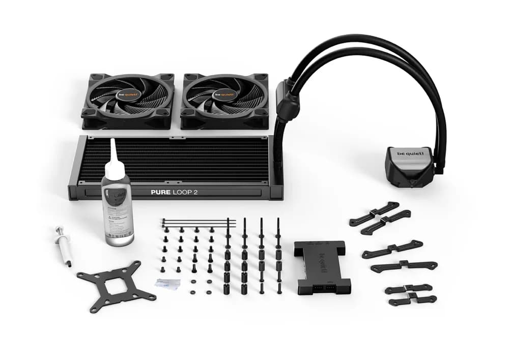 COOLER be quiet! "PURE LOOP 2 FX", racire lichid, skt. Intel LGA 1700/1200/115x/2011-v3, AMD AM5/AM4,radiator aluminiu,pompa 5500rpm, fan 2x140mm, 2200rpm,4-pin PWM, ARGB "BW014" — miniatură
