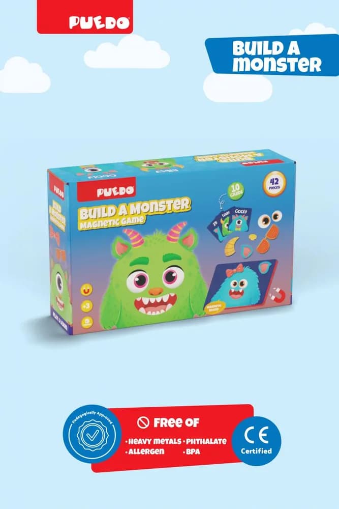 JOC MAGNETIC DIN SPUMA EVA, CREEAZA UN MONSTRU, PUEDO — miniatură