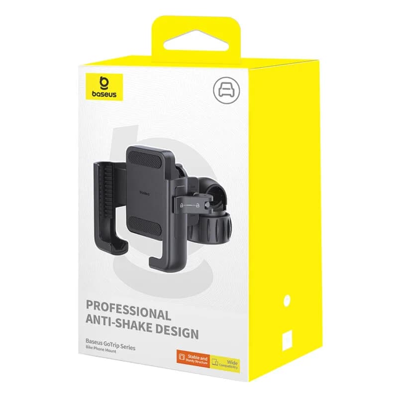 SUPORT bicicleta Baseus GoTrip pt SmartPhone, fixare de bare de diferite dimensiuni, negru "C40572301111-00" - 6932172658342 — miniatură