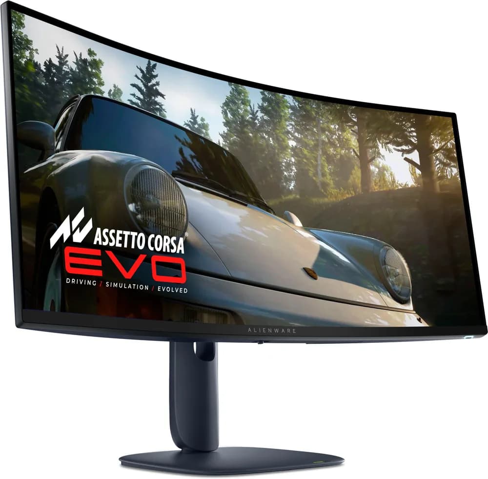 Dell Alienware 34 240Hz QD-OLED Gaming Monitor- AW3425DW 34.2" WQHD 3440x1440 240Hz, 110 PPI, 21:9, AR, 250cd/m2, 1000cd/m2, 0.03ms GTG, DP, HDMI, USB, USB-C, Height, Swivel, Tilt, Slant "AW3425DW-05" — miniatură