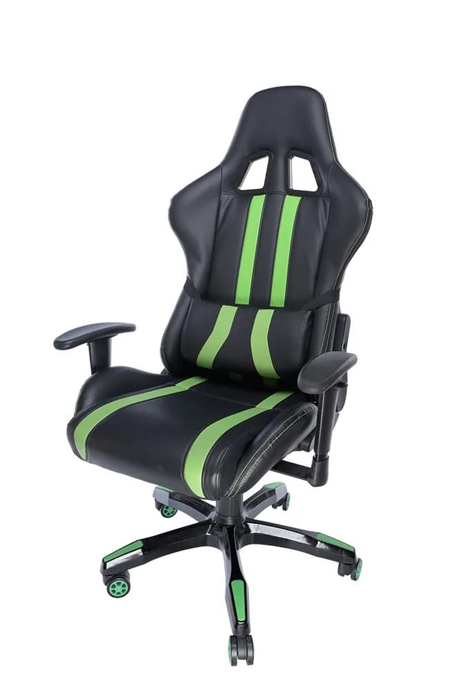 SCAUN GAMING SPACER imitatie piele, black & green, brate ajustabile, greutate max. 120kg, dimensiuni 69.5*77.5*126~132cm "SPCH-TRINITY-GRN"/45505852 — miniatură