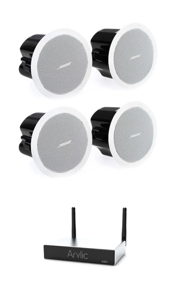 Pachet sonorizare stereo cu Arylic A50+ si 2perechi BOSE FS2C alb, WiFi Streaming, Airplay, Internet Radio, Bluetooth