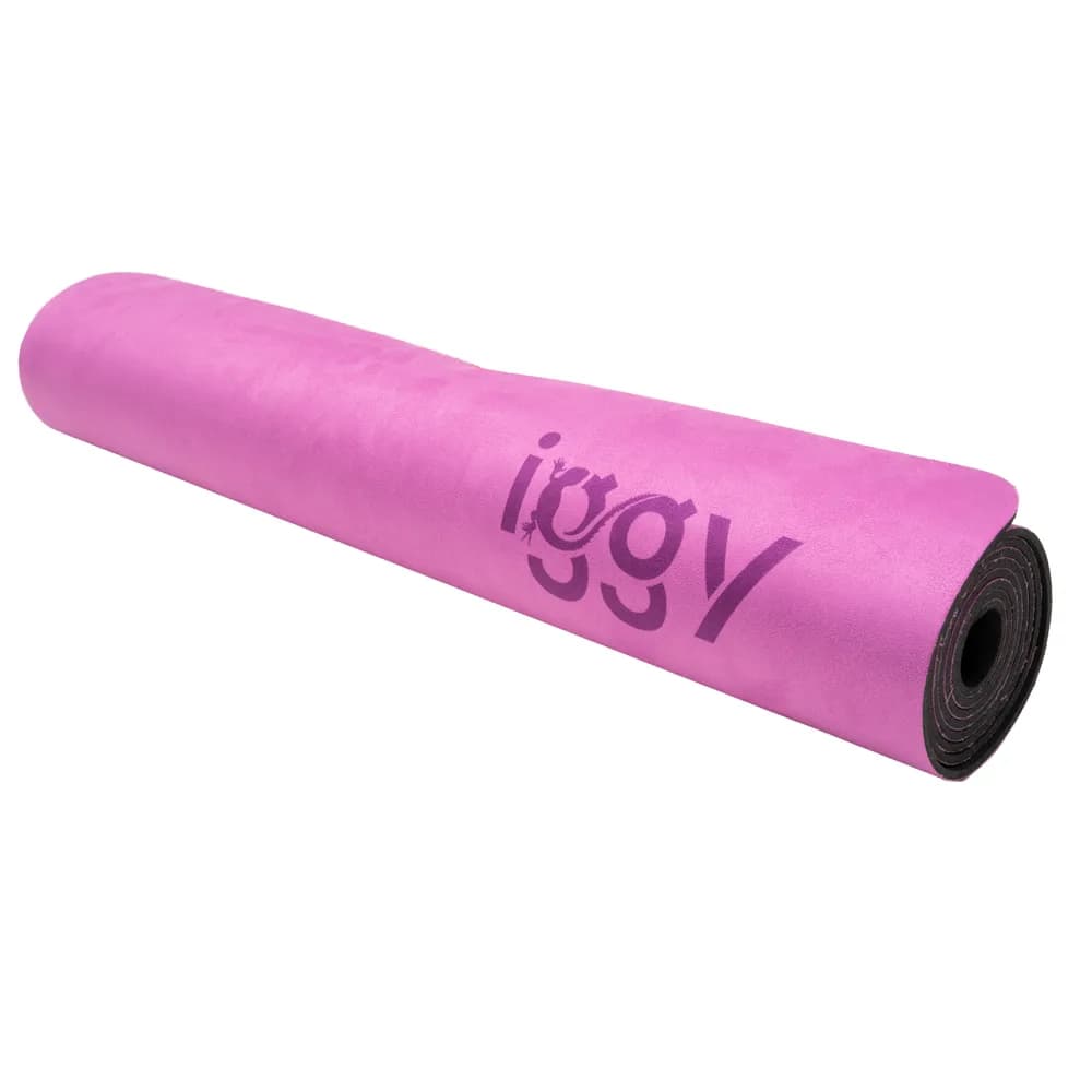 SALTEA YOGA Iggy, material cauciuc natural acoperit cu suede (microfibra), dimensiune 1830 x 680 x 4 mm, purple "IGMT-YOGA-SUD" — miniatură