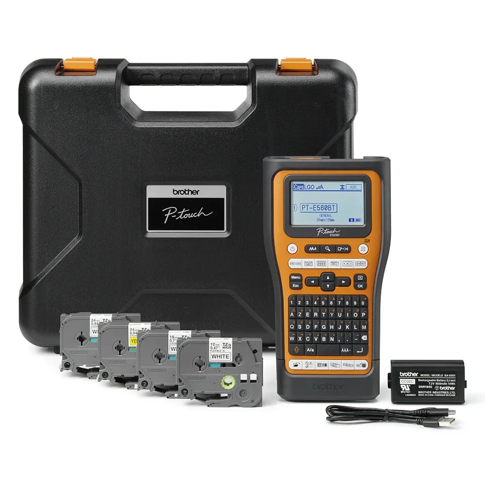 Imprimanta Transfer Termic BROTHER 180dpi PT-E560BTSP, Viteza de tiparire: 30mm/s, Latime maxima de imprimare: 24mm|Conectiv: mini-USB|WIFI, Imp Cod de bare:DA "PTE560BTSPQL1" — miniatură