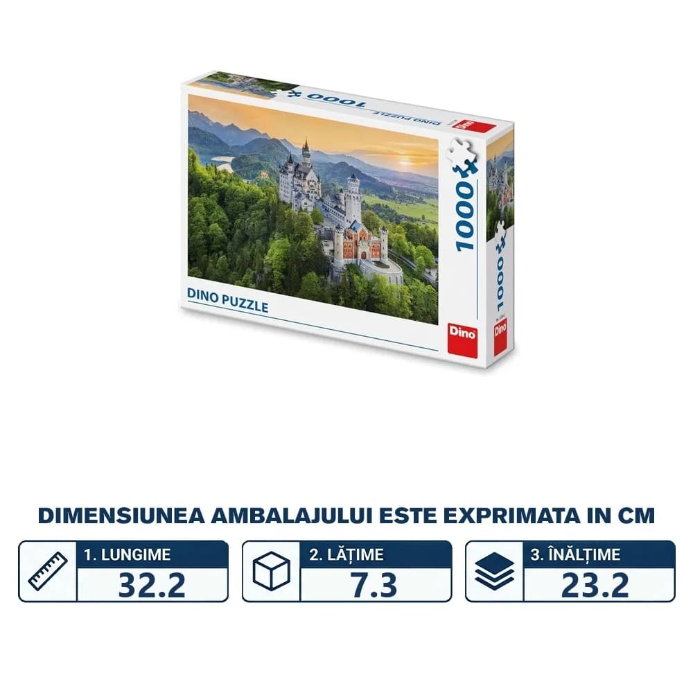 Puzzle 1000 piese, Castelul Neuschwanstein - DINO TOYS — miniatură