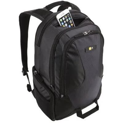 RUCSAC CASE LOGIC, pt. notebook de max. 14 inch, 2 compartimente, buzunar frontal x 2 | buzunar lateral x 2 | buzunar dorsal, waterproof, poliester, negru, 3205287 "RBP414 BLACK" — miniatură