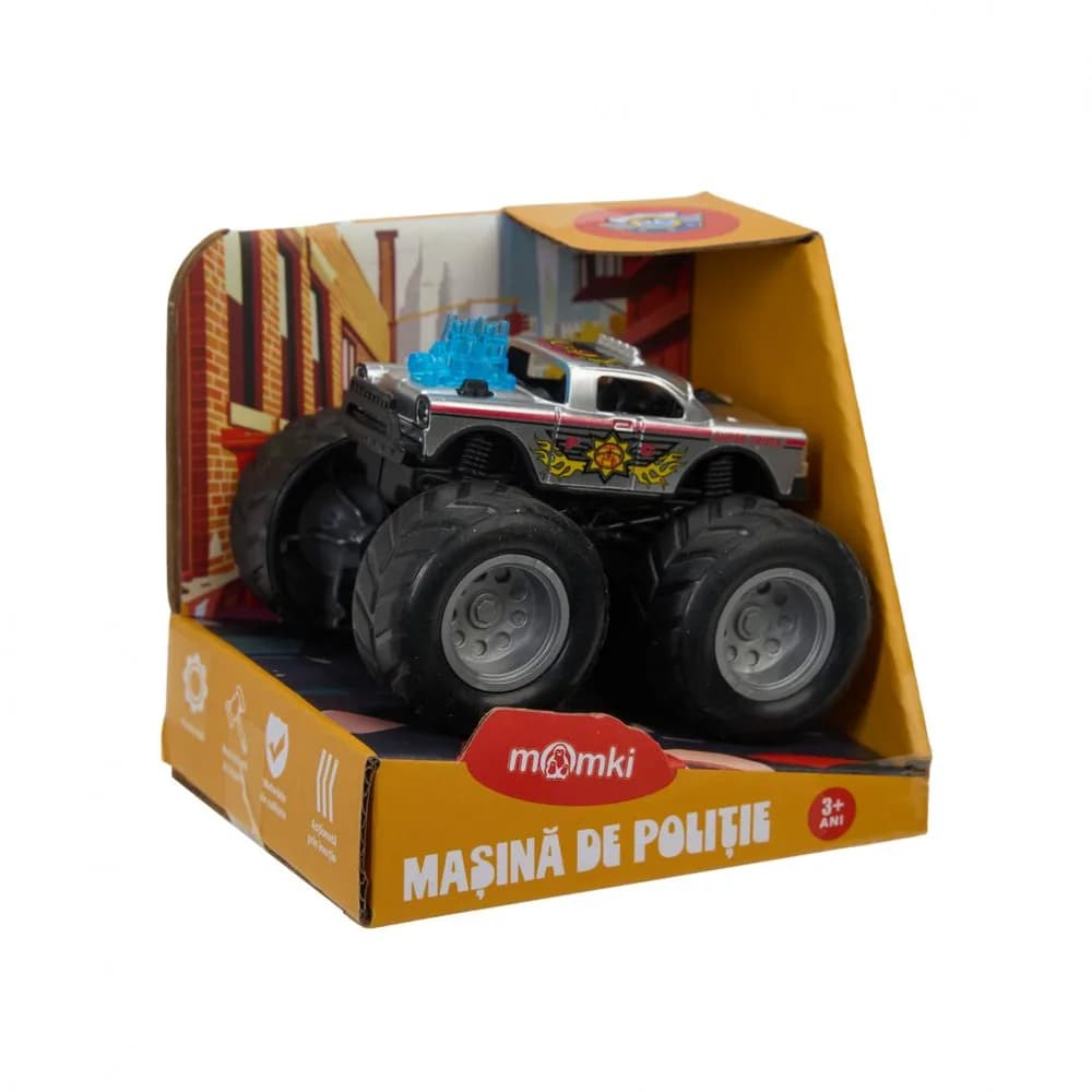 MASINA DE POLITIE, 8.5CM, GRI, MOMKI — miniatură