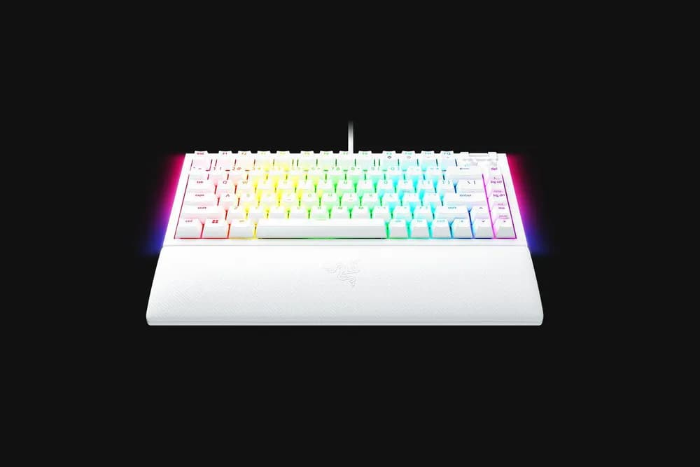 Tastatura Mecanica Gaming Razer BlackWidow V4 75%, RGB, USB, Alb — miniatură