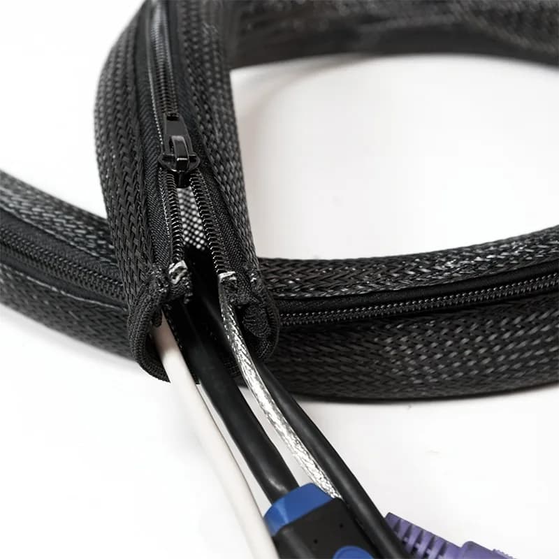 MANSON protectie cabluri LOGILINK, cu fermoar, diametru 35mm, 2m, negru, "KAB0049" — miniatură
