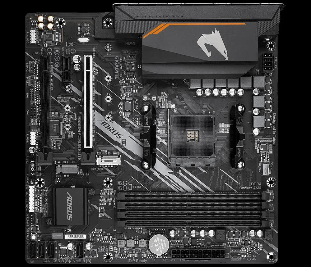 Placa de baza Gigabyte B550M AORUS ELITE, Socket AM4, DDR4, Micro-ATX
