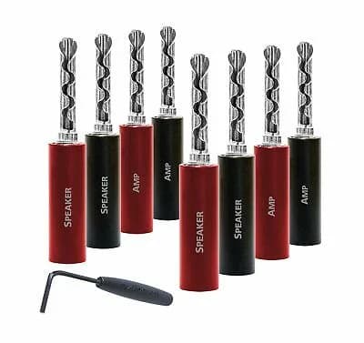 Mufa banana Audioquest SureGrip 100, Silver plated, (set 8buc)